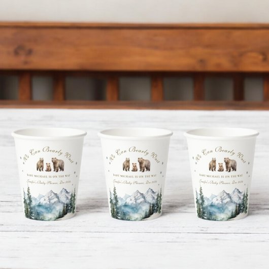 Activiteiten in de omgeving van Winter Snowy Mount Papieren Bekers