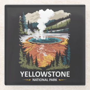 Activiteiten in de omgeving van Yellowstone Nation Glazen Onderzetter