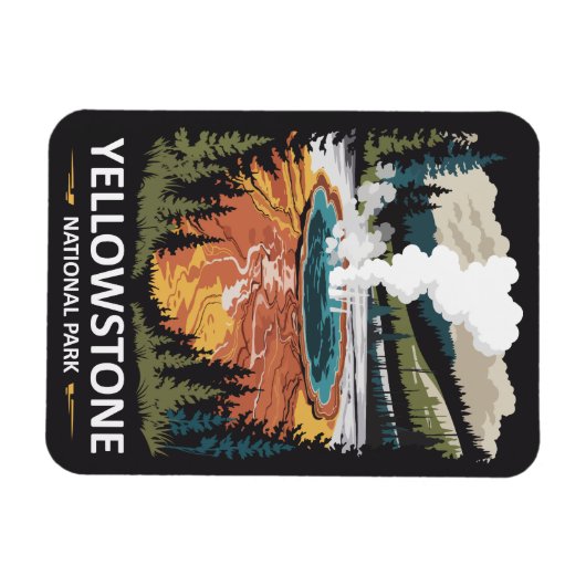 Activiteiten in de omgeving van Yellowstone Nation Magneet (Horizontaal)