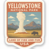 Activiteiten in de omgeving van Yellowstone Nation Sticker (Voorkant)