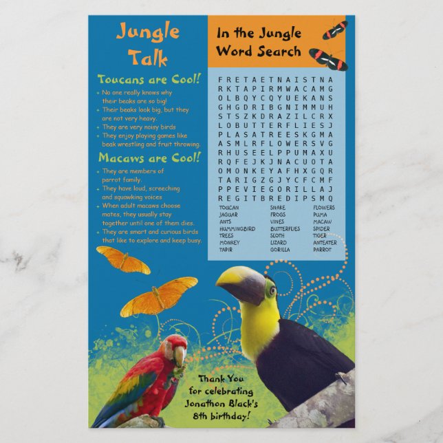 Activiteitenblad voor de dierentuin van kind (Voorkant)