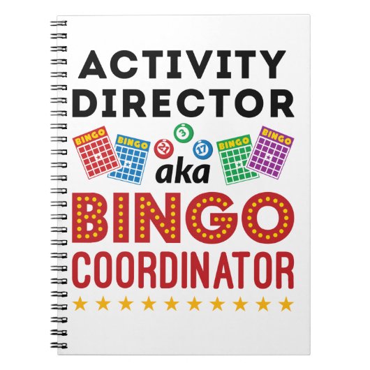 Activiteitendirecteur ook bekend als Bingo Coordin Notitieboek (Voorkant)