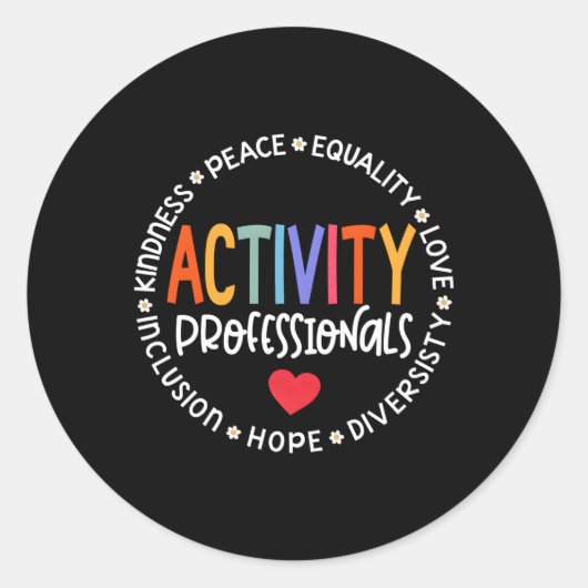 Activiteitsprofessionals Assistent Squad Week D Ronde Sticker (Voorkant)