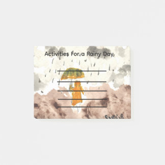 Activities for a rainy day post it notes