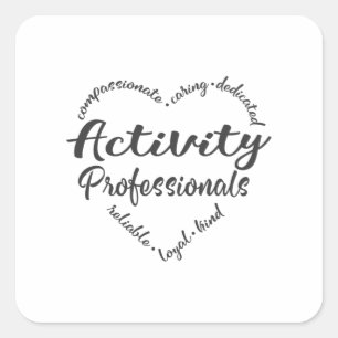 Activity Professional, Activiteitendirecteur Vierkante Sticker