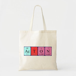 Acton periodieke table name canvas tas