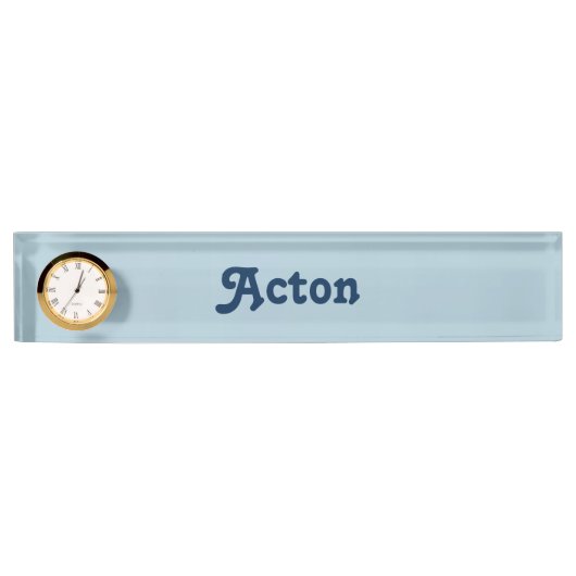 Acton plaque de nom du bureau (Devant)