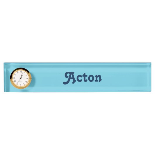 Acton plaque de nom du bureau (Devant)