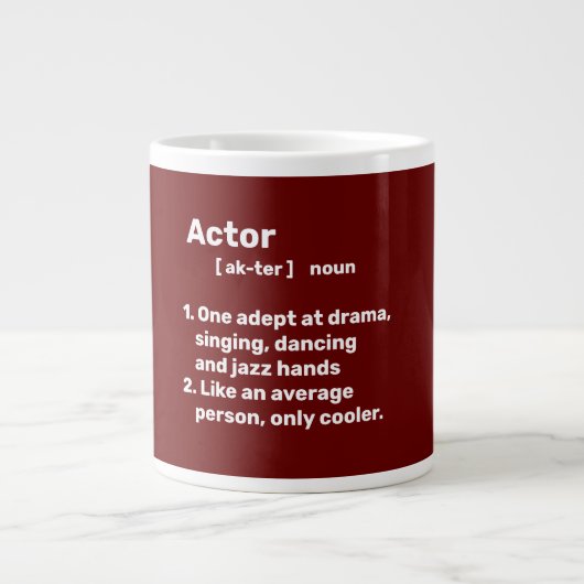 Actor definitie extra grote beker (Voorkant)
