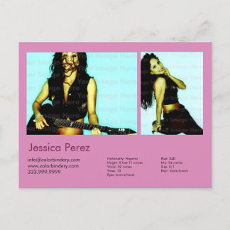 Actor en model 2 — Roze koppen Comp Briefkaart