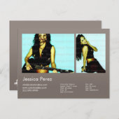 Actor en model 2 — Shot Warm Grey Headshot Comp Briefkaart (Voorkant / Achterkant)