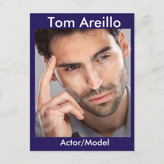 Actor en model hoofdopname Comp Sjabloon 2-zijdig Briefkaart (Voorkant)