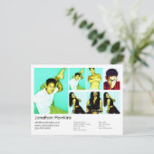 Actor en model — witte hoofdfoto Comp Briefkaart (Staand voorkant)