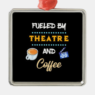 Actor gevoed door theaterkoffie metalen ornament