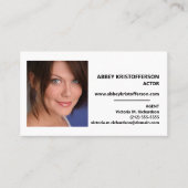 Actor Headshot Agent Informatie Horizontaal Visitekaartje (Voorkant)