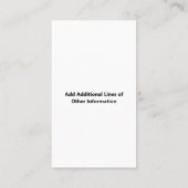 Actor Headshot Agent-informatie verticaal Visitekaartje (Achterkant)