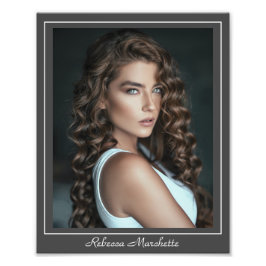 Actor Headshot Sjabloon 8x10 Border Acting Prints Foto Afdruk