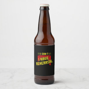 Actor heeft repetitie bier etiket