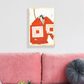 Actor Ichikawa Danjûrô V in Shibaraku katsukawa Canvas Afdruk (Insitu (Woonkamer))