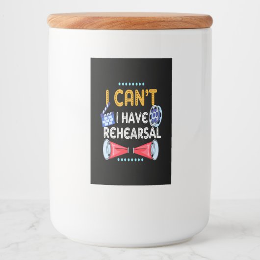 Actor kan ik niet horen. voedselcontainer etiket (Voorkant)