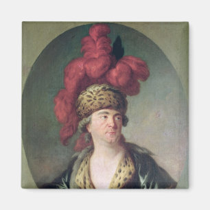 Actor Lekain in de rol van Genghis Khan Magneet