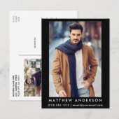 Actor Model 2 Foto-Briefkaart - Blk Briefkaart (Voorkant / Achterkant)