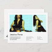 Actor/model 2 — Shot Headshot-kaart Briefkaart (Voorkant / Achterkant)