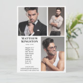 Actor Model 3 Photo Pro Modèle de carte Comp Blanc (Debout devant)