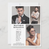 Actor Model 3 Photo Pro Modèle de carte Comp Blanc (Devant)