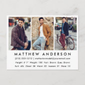 Actor Model 4 Photo Comp Card - Carte postale Tail (Dos)