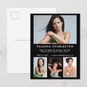 Actor Model 4 Promotie fotosjabloon Briefkaart (Voorkant / Achterkant)