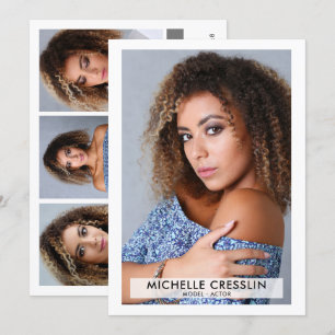 Actor Model 5x7 Zed Comp Kaart 3 Foto terug