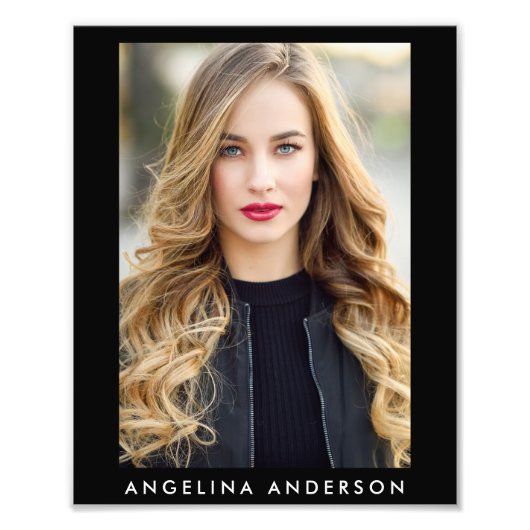 Actor Model 8 x 10 Portefeuille photo Print Blk (Devant)