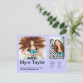 Actor/model Briefkaart hoofdschot (Staand voorkant)