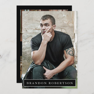 Actor Model Comp Zed Kaart 5x7 Foto 2 Sided 5