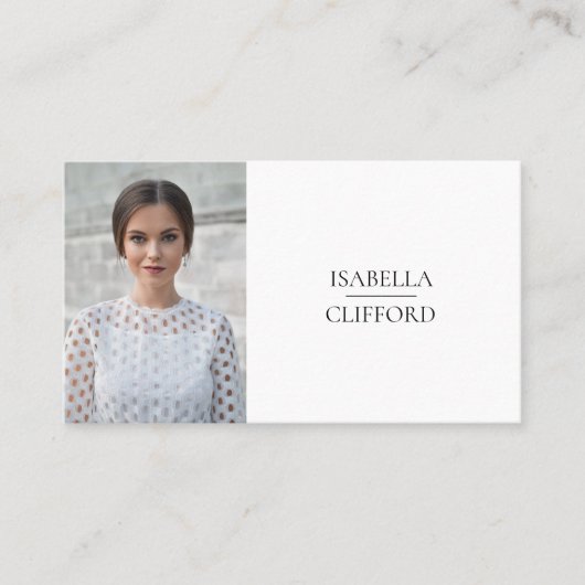 Actor Model Dancer Headshot Foto Sociale Media Visitekaartje (Voorkant)