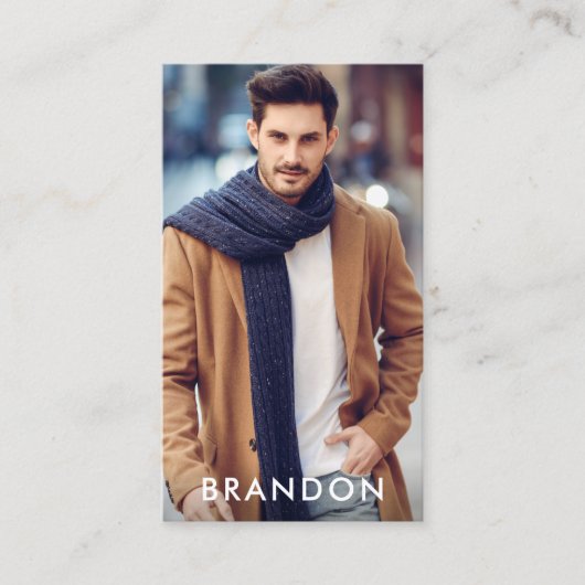 Actor Model Foto Modern Blk W Visitekaartje (Voorkant)