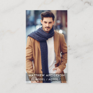 Actor Model Foto modern zwart Visitekaartje
