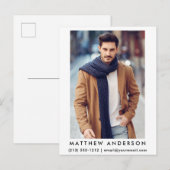 Actor Model Photo Briefkaart - Wht (Voorkant / Achterkant)