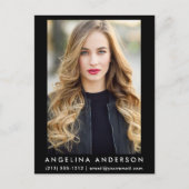 Actor Model Photo Briefkaart - zwart (Voorkant)