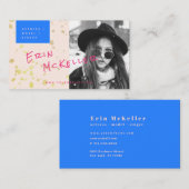 Actor Model Singer Carte de visite photo élégant (Devant / Derrière)