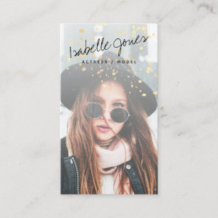 Actor Model Singer Dancer Pink Photo Visitekaartje