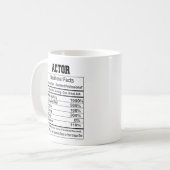 Actor Nutrition Facts Mug (Devant gauche)