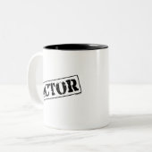 Actor Stamp Tweekleurige Koffiemok (Voorkant links)