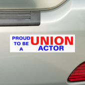 ACTOR VAN DE UNIE BUMPERSTICKER (Op auto)