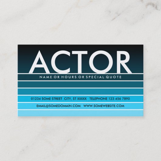 ACTOR VISITEKAARTJE (Voorkant)