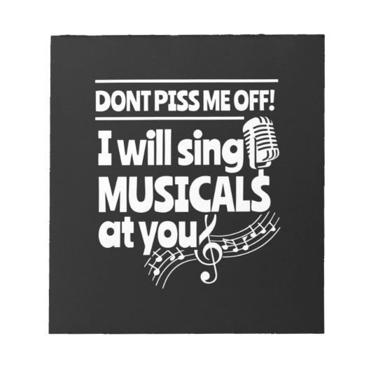Actor zal musicals naar jou sturen notitieblok (Voorkant)