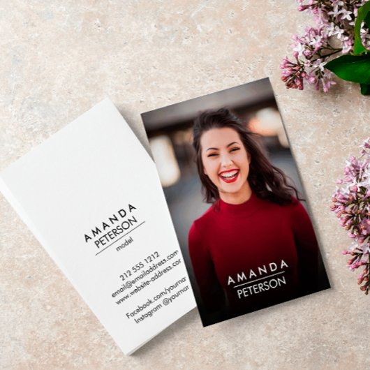 Actormodellen danser Foto transparant verloop Visitekaartje