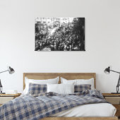 Actors Strike op 45th Street in New York Canvas Afdruk (Insitu (Slaapkamer))