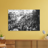 Actors Strike op 45th Street in New York Canvas Afdruk (Insitu (Woonkamer))
